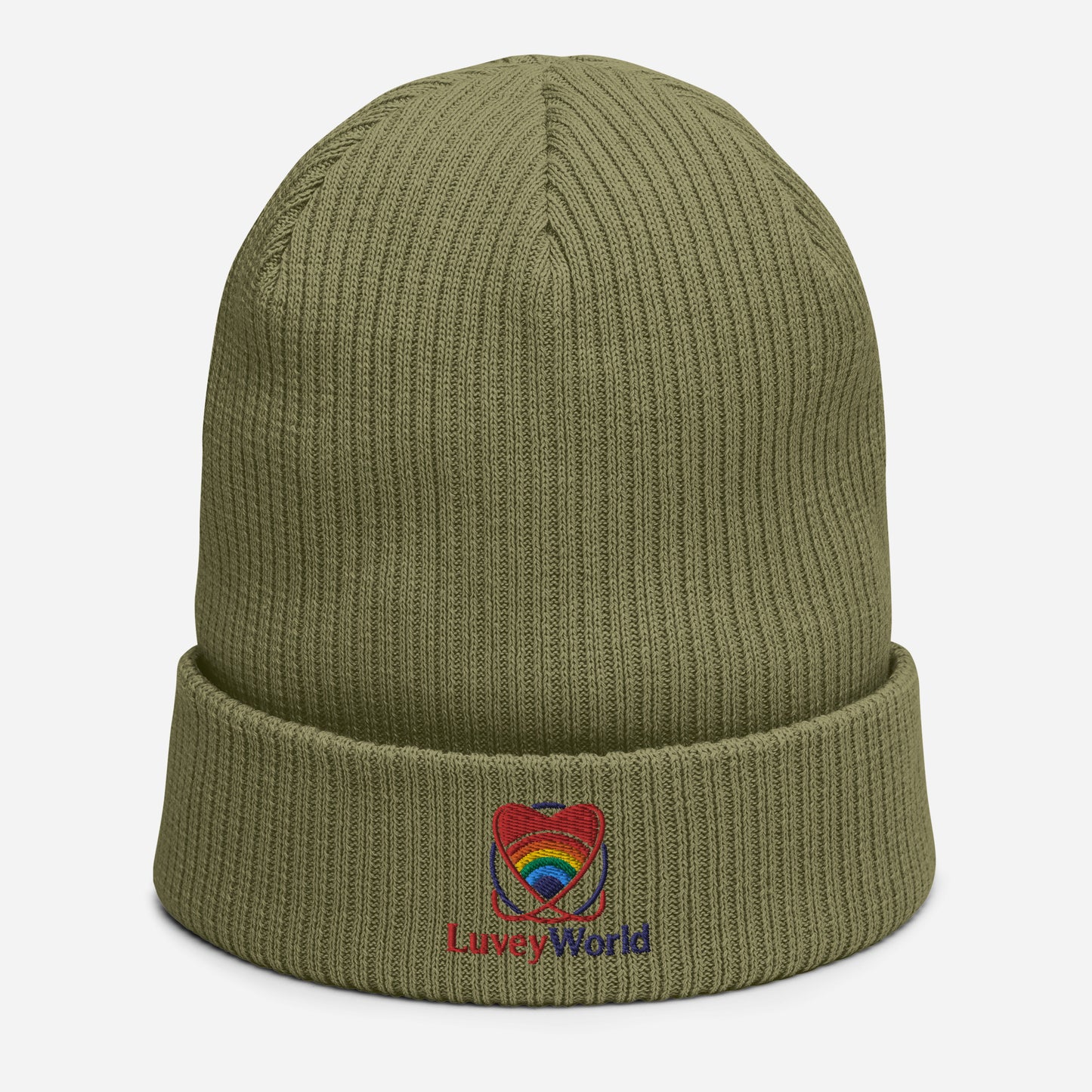 LuveyWorld Organic ribbed beanie