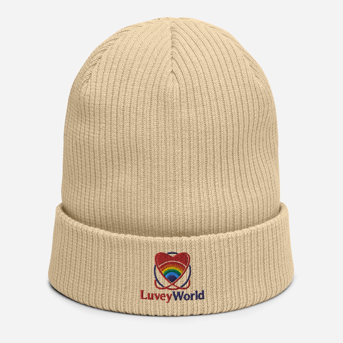 LuveyWorld Organic ribbed beanie